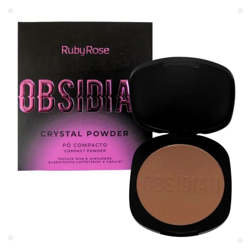 Ruby Rose Pó Compacto Obsidian Crystal Powder Pc17 9,6g
