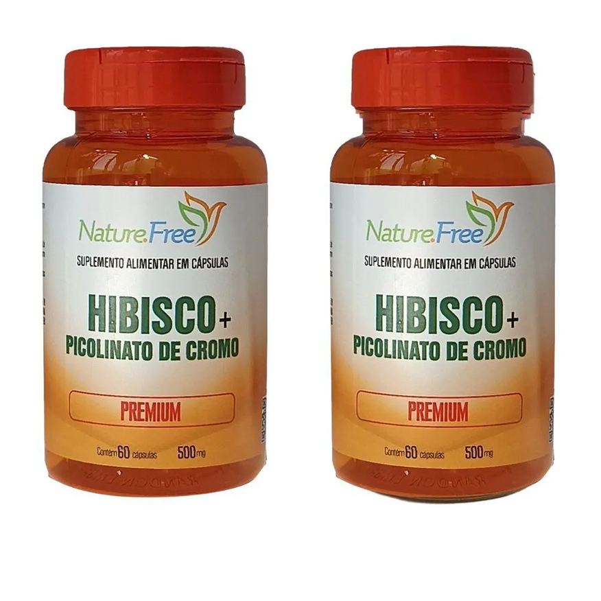 Nathurepro KIT 2 HIBISCO + PICOLINATO DE CROMO PREMIUM 60 CáPSULAS 500mg
