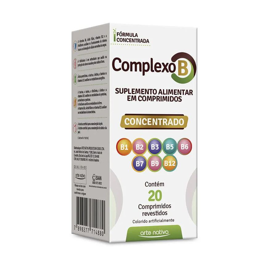 Arte Nativa Complexo B Concentrado C/20 comprimidos