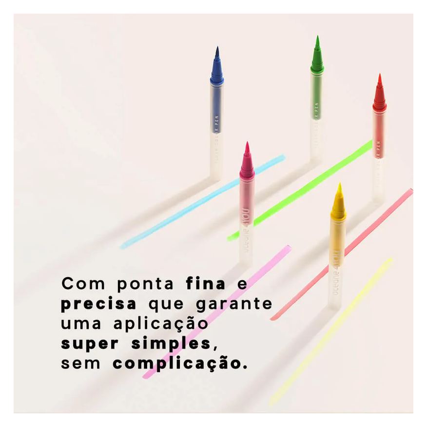 Delineadora Caneta Rosa - Flash Color Pen Neon Pink 4you 1,2ml