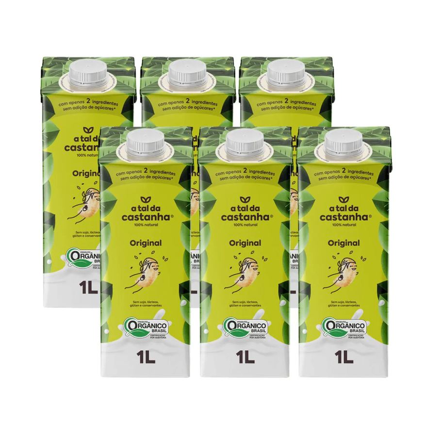 Bebida 6x Vegetal Original Orgânico a Tal da Castanha 1 Litro