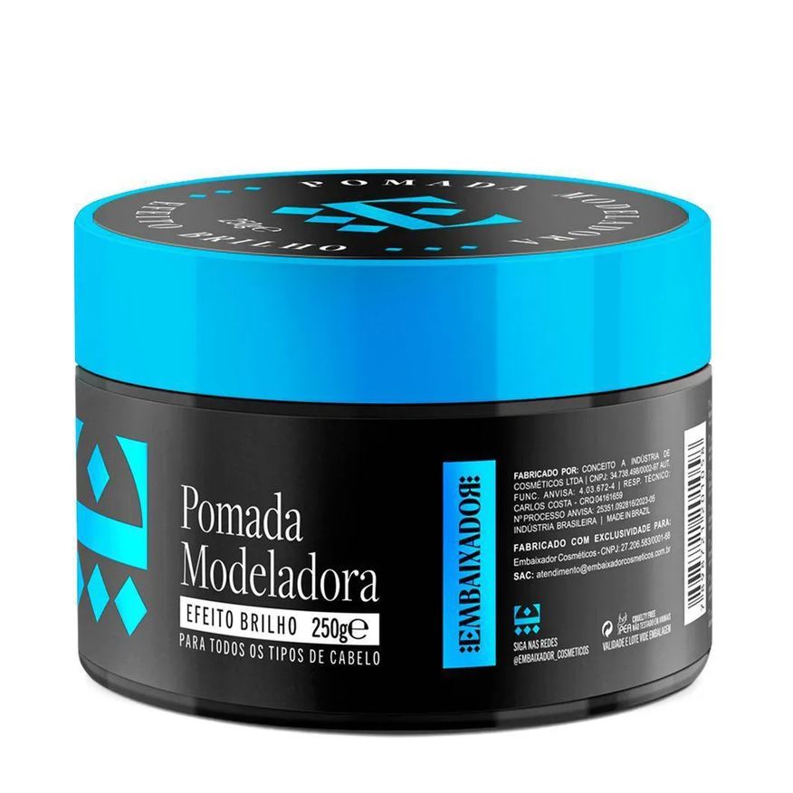para Pomada Cabelo Efeito Brilho Embaixador 250g