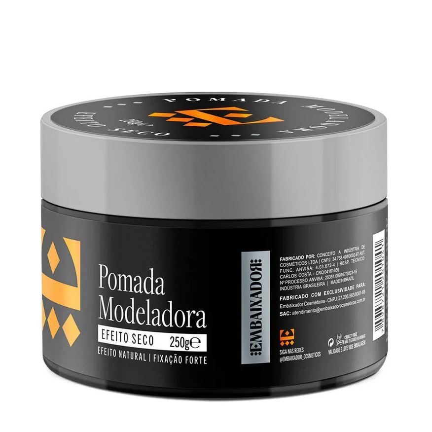 para Pomada Cabelo Efeito Seco Embaixador 250g