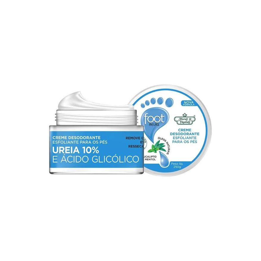 Flores e Vegetais Creme para Pés Esfoliante e Desodorante 250g
