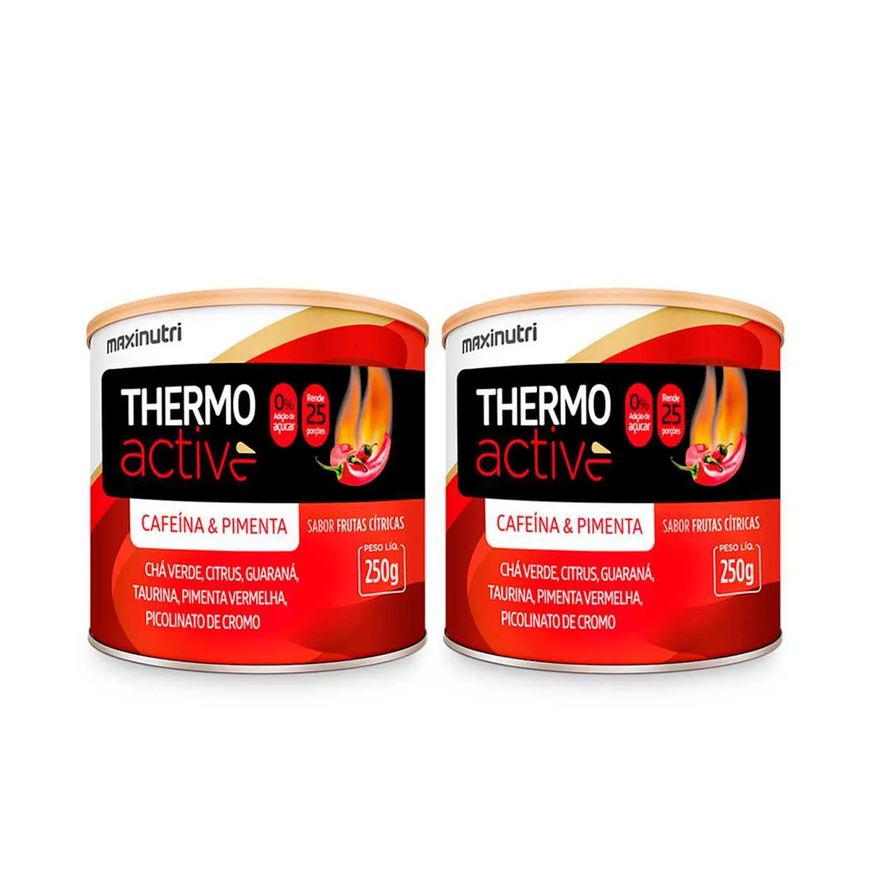 Maxinutri Kit 2 Thermo Active Lata 250g Frutas Cítricas