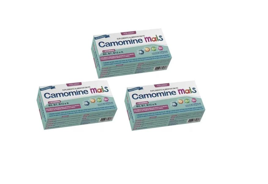 Arte Nativa Kit C/3 Camomine Mais C/20 cápsulas