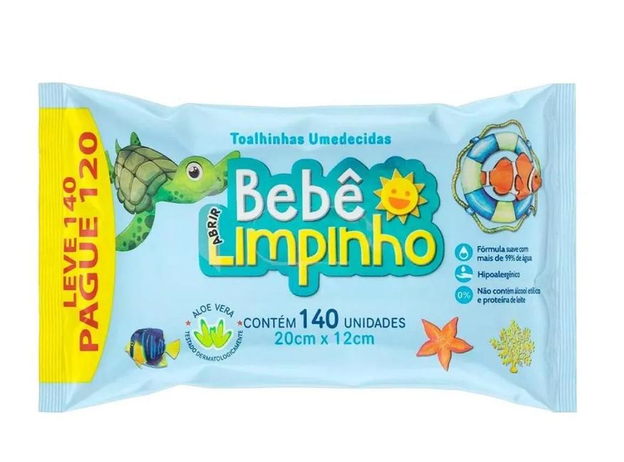 Cimed TOALHA UMEDECIDA BEBê LIMPINHO 140UN
