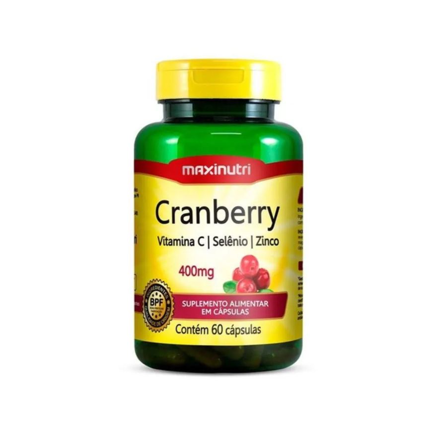 Maxinutri Vitamina C Selênio Zinco Cranberry 400mg 60 cápsulas