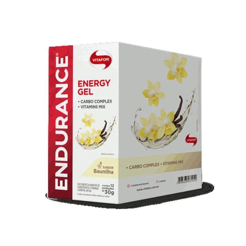 Vitafor Endurance Energy Gel (360g - 12 Saches) - Sabor: Baunilha