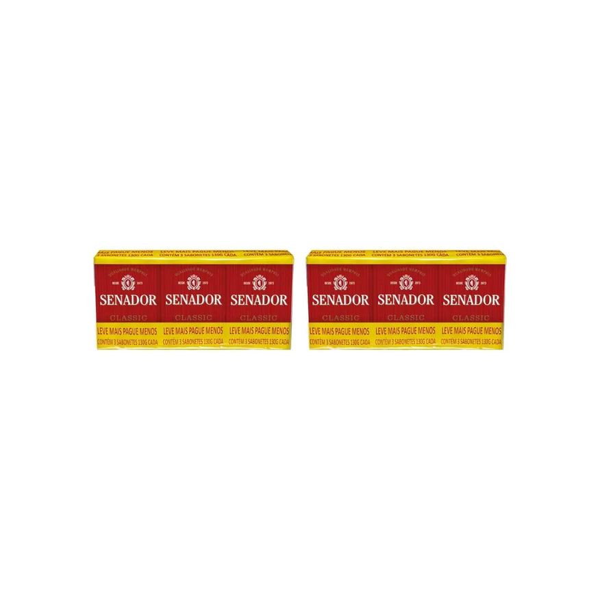 Senador Kit Sabonete 130g Classic com 3un - Kit C/2un
