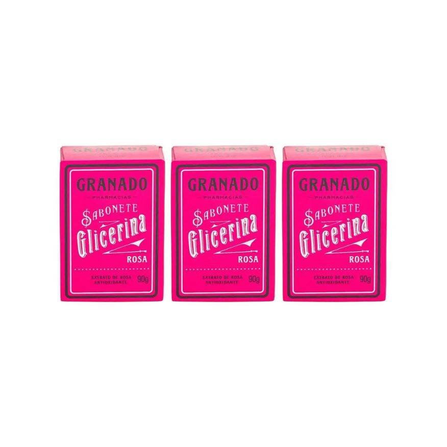 Granado Sabonete 90g Glicerina Rosa - Kit C/3un