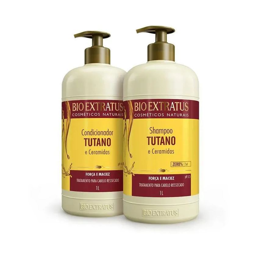 Bio Extratus Kit 1 Shampoo 1 Condicionador Força e Maciez Tutano1L