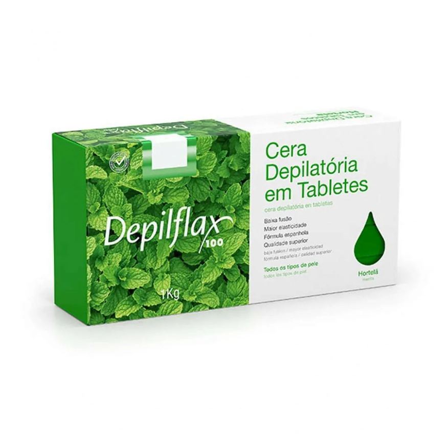 Depilflax Cera Depilatoria Quente Hortela 1kg Depiflax