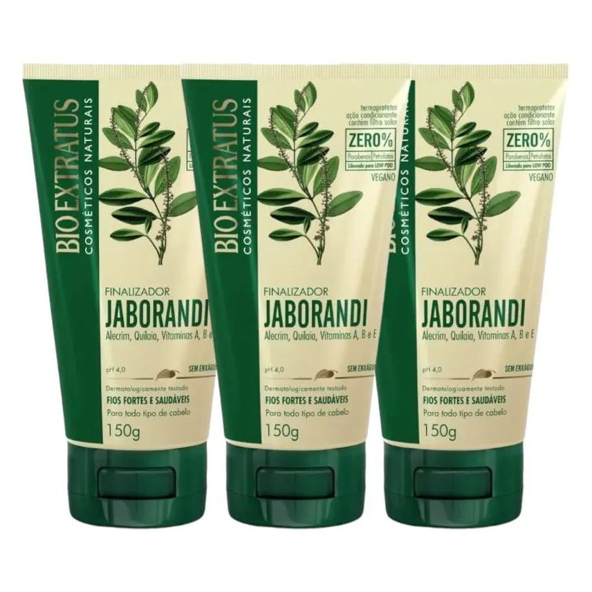 Bio Extratus Kit 3 Finalizador Jaborandi Revitalizante 150g