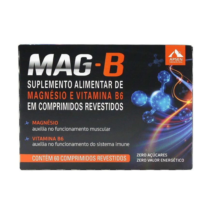 Apsen Mag-b Magnésio + Vitamina B6 C/60 comprimidos