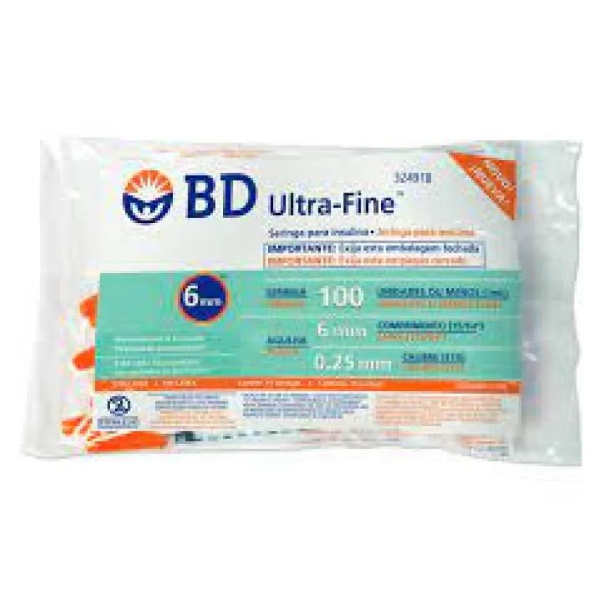 Bd Seringa para Insulina Ultra-fine 6mm 100ui com 10 Uni
