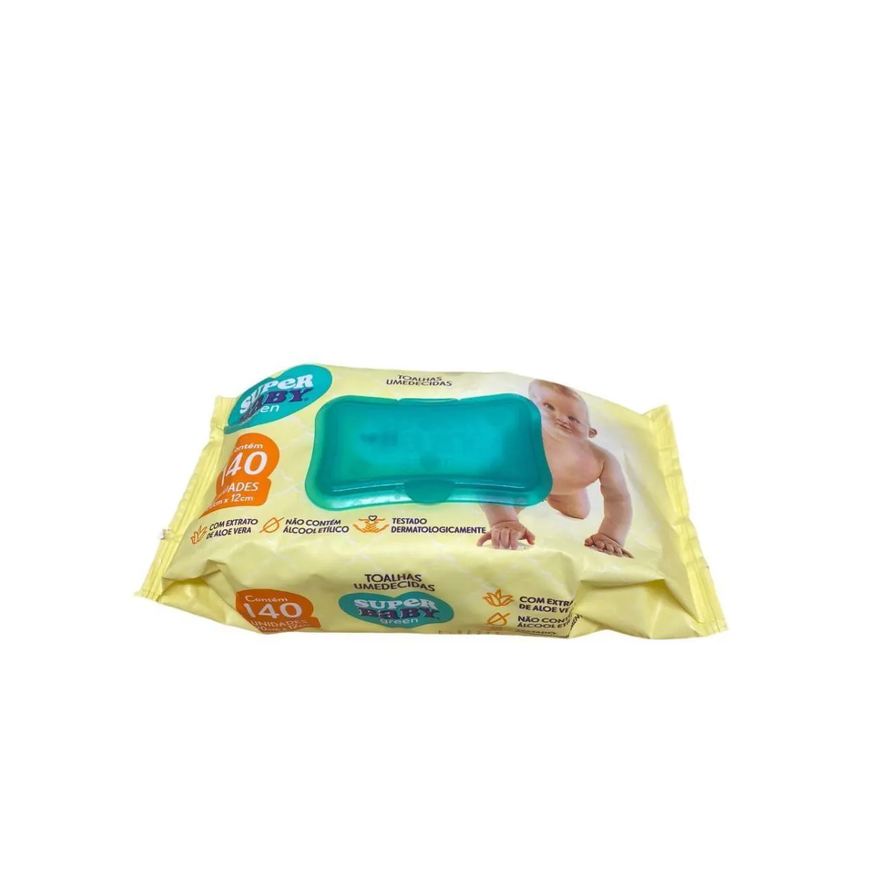 Superbom Lenço Umedecido Super Baby Green 140 Unidades