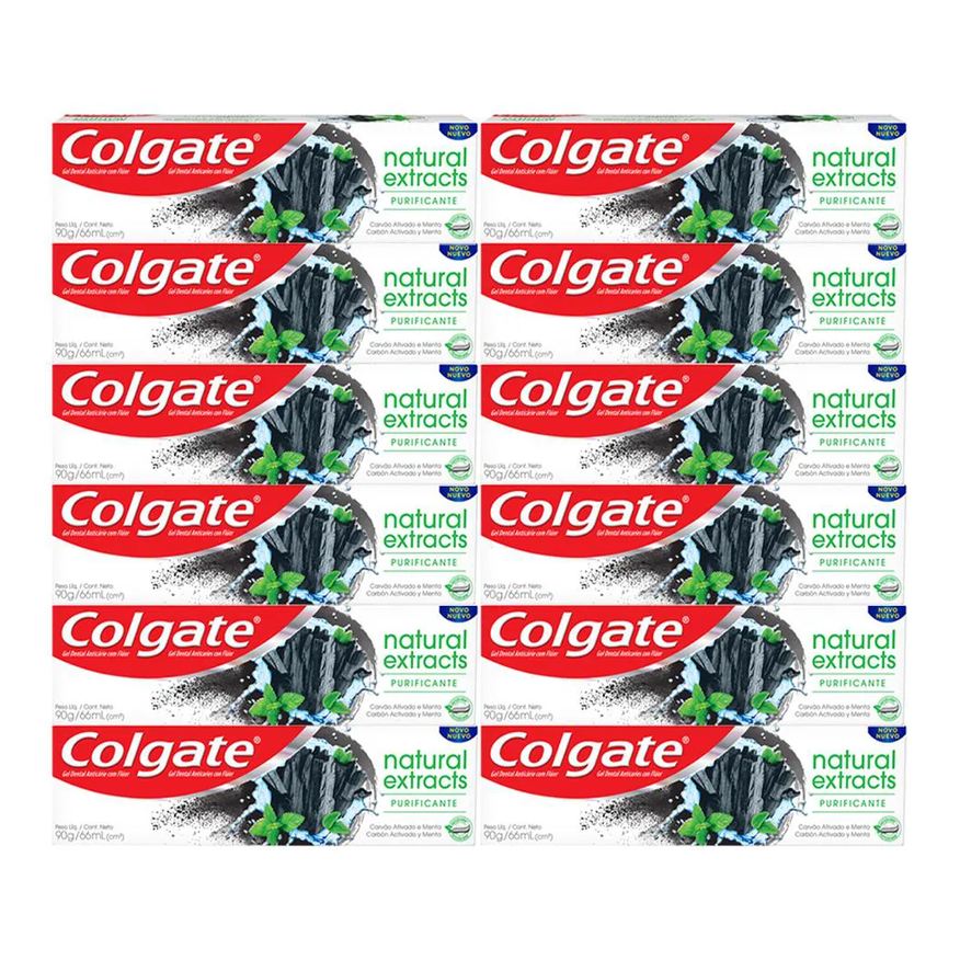 Colgate Kit C/ 12 Cremes Dental Natural Extracts Purificante 90g