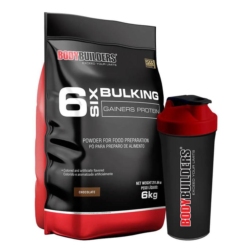 Bodybuilders Kit 6 Six Bulking 6kg + Coqueteleira – Chocolate