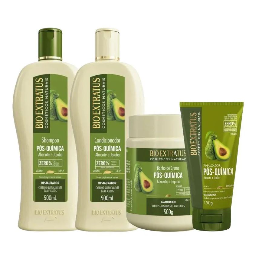 Bio Extratus Kit 1 Shampoo 1 Condicionador 1 Banho Creme 500ml 1 Finalizador 150ml