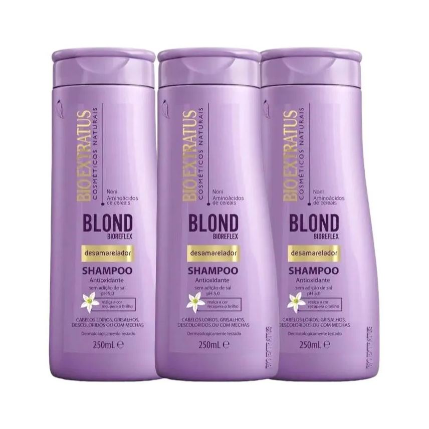 Bio Extratus Kit 3 Shampoo Desamarelador Blond Bioreflex 250ml