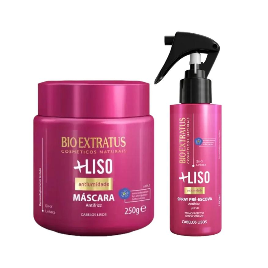 Bio Extratus Kit Mais Liso 1 Máscara 250ml 1 Spray 100ml
