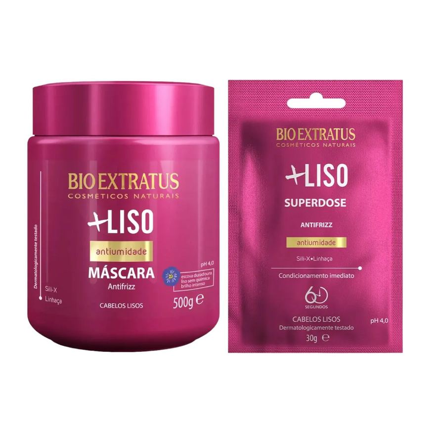 Bio Extratus Kit Mais Liso 1 Máscara 500ml 1 Dose 30g