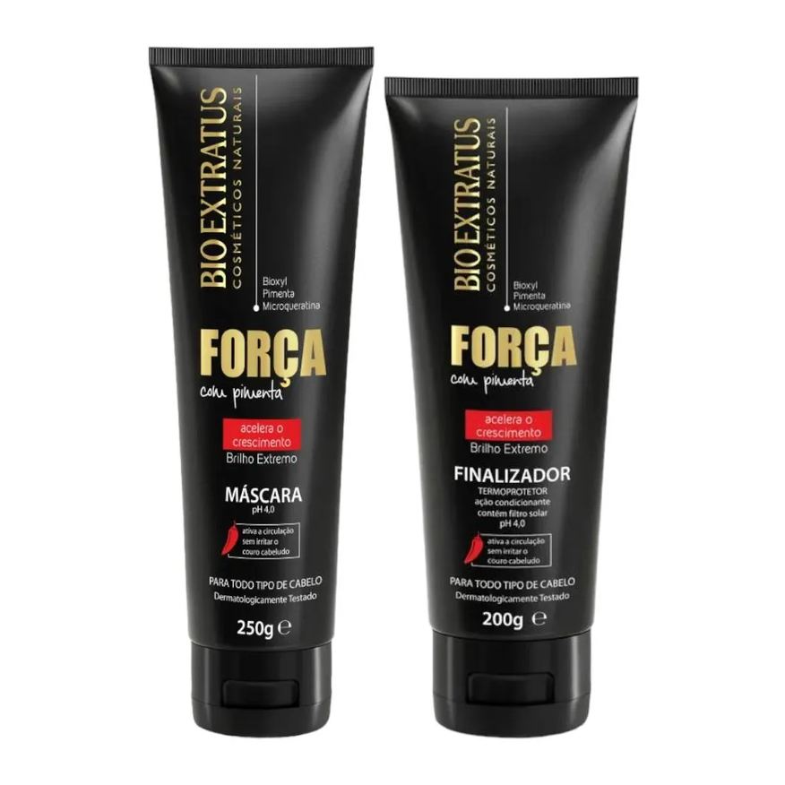 Bio Extratus Kit Força com Pimenta 1 Máscara 250ml 1 Finalizador 200ml