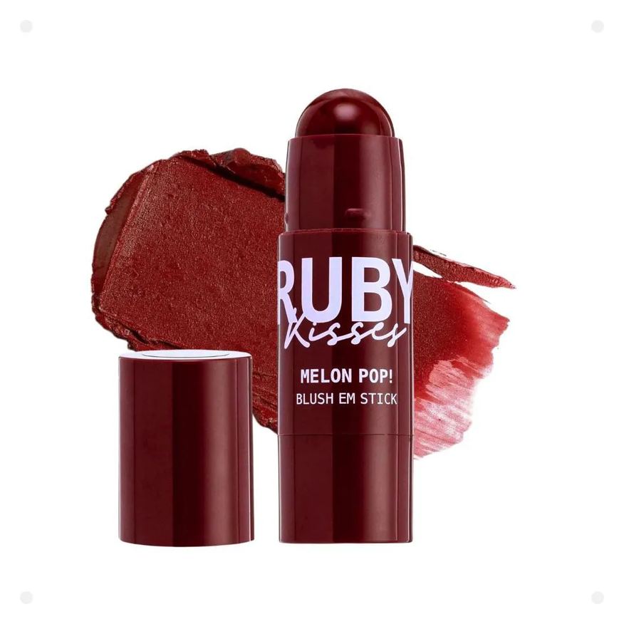 Kiss New York Blush em Stick Ruby Kisses Melon Pop! 03 Terracotta Pop Mbs03b