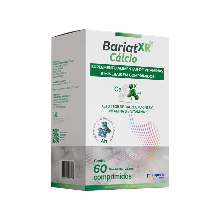 Alimentar Suplemento Bariat Xr Cálcio 60 Comprimidos