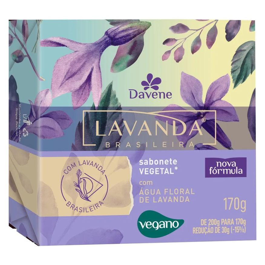 Davene Sabonete Vegetal Lavanda Brasileira 170g