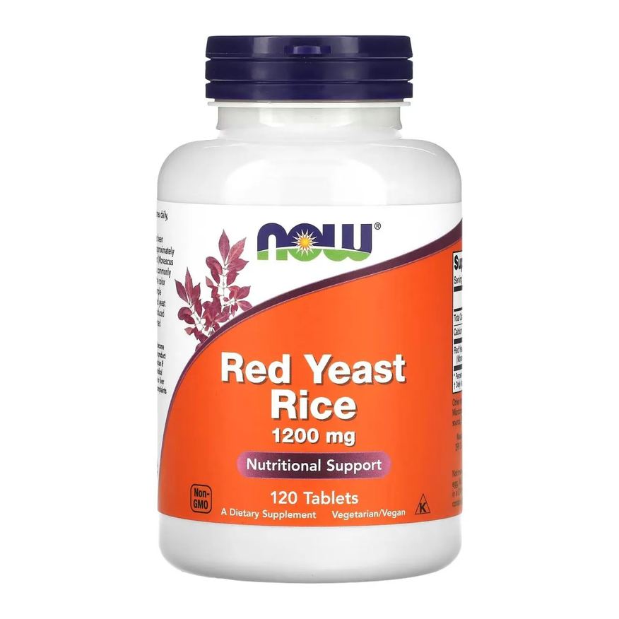 de Arroz Levedura Vermelha 1200mg 120 Tabletes – Now Foods