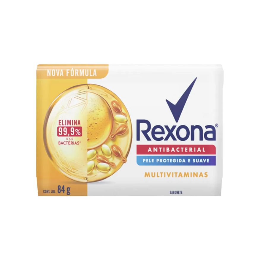 Rexona Sabonete Barra Antibacterial 84g Multivitaminas