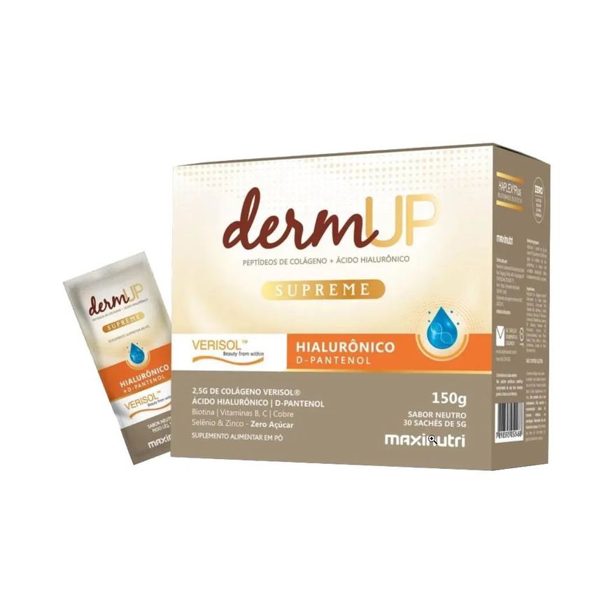 Verisol Dermup Acido Hialuronico D-pantenol Sachê Maxinutri