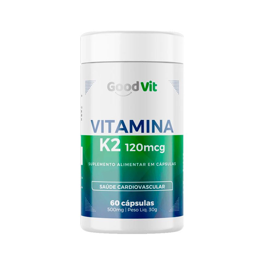 K2 Vitamina 120mcg Suplemento Alimentar 60 Cápsulas 500mg Good Vit