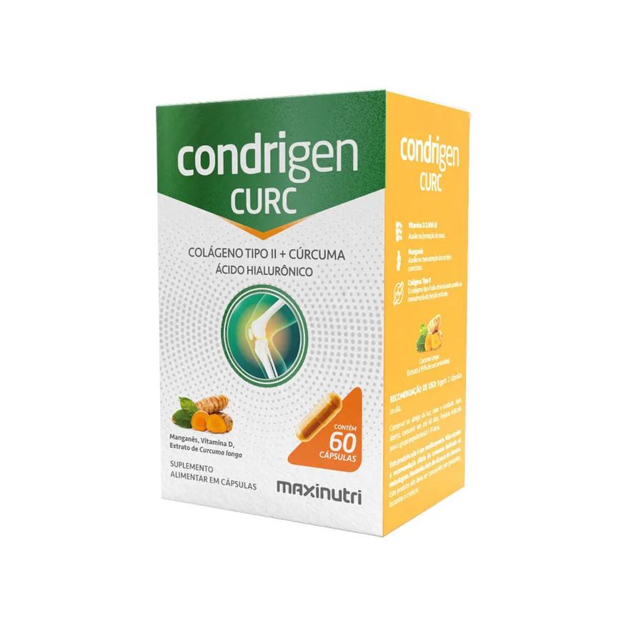 Curc Condrigen Colageno Tipo Ii + Curcuma + Acido Hialuronico Com 60 Capsulas Maxinutri