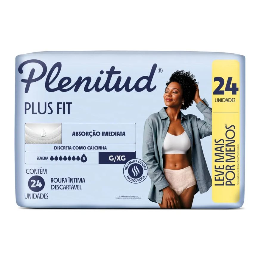 Íntima Roupa Plenitud Plus Para Incontinência G/xg 24 Unidades