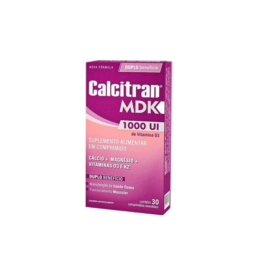 Calcitran Cálcio MDK 1000UI 30 comprimidos