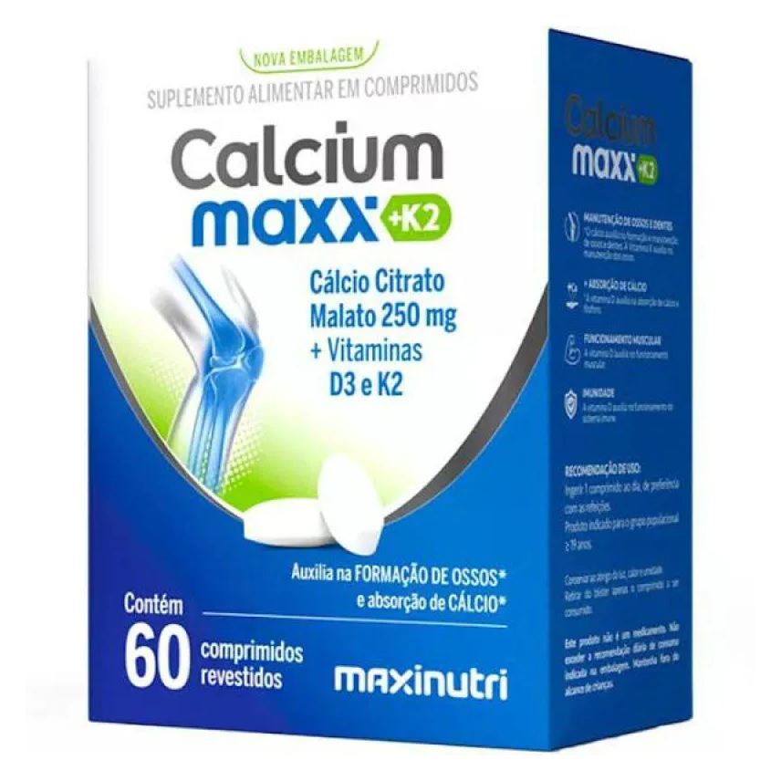Maxx Calcium K2 250mg 60 Comprimidos Maxinutri
