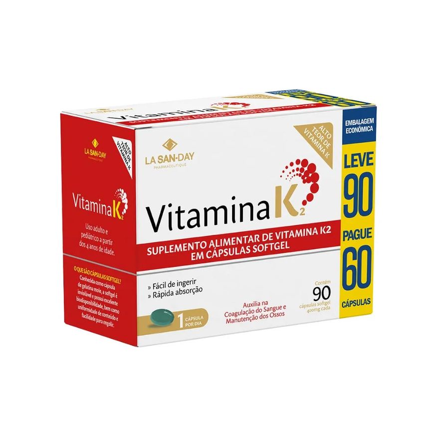 K2 Vitamina Lasanday 90 Capsulas