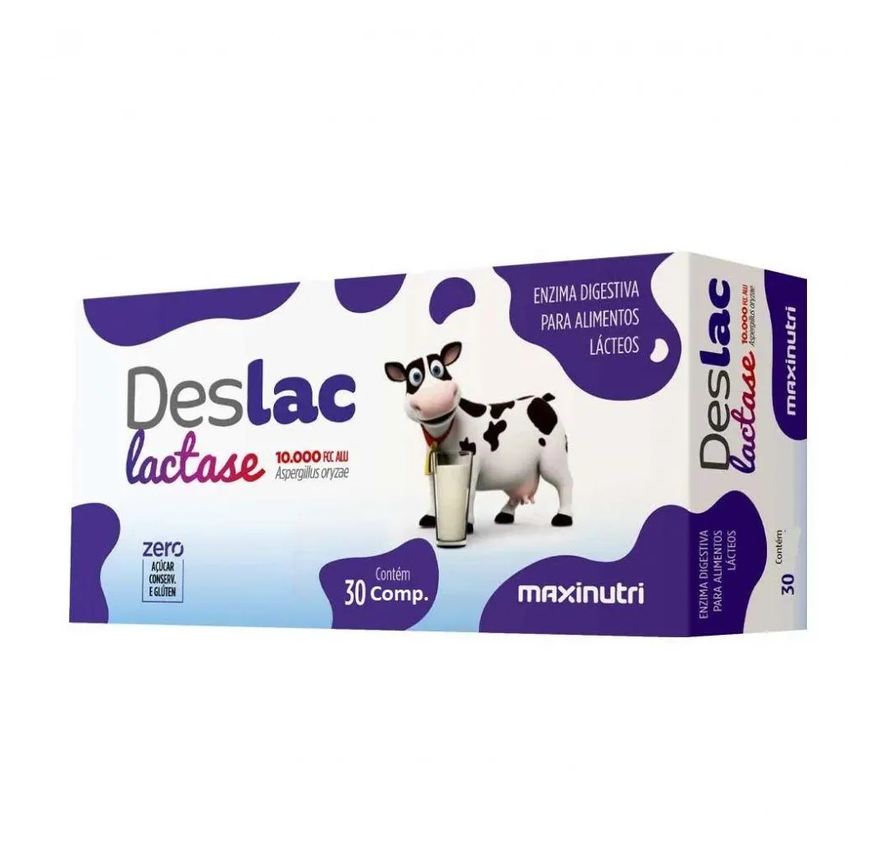Lactase Deslac 10.000 Fcc Mastigável (30 Comp) – Padrão: Único