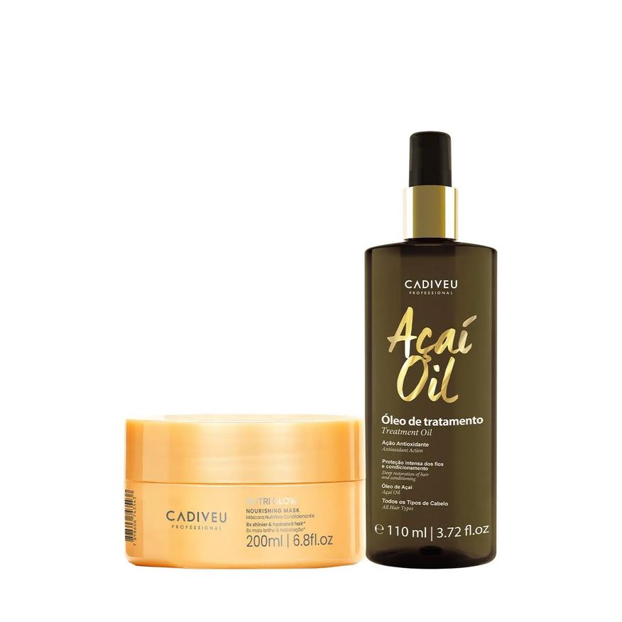 Cadiveu Kit Professional Nutri Glow Máscara e Açaí Oil 110 (2 Produtos)
