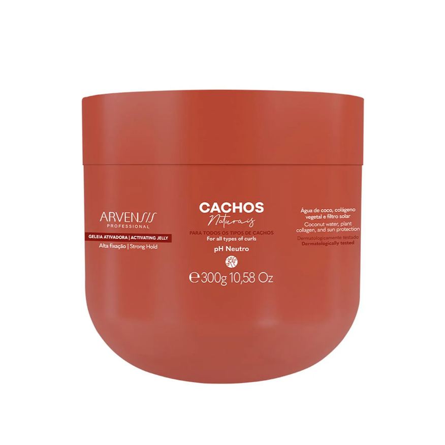 Natura Gelatina Ativadora de Cachos Arvensis Cachos Naturais Fixação Forte 300g