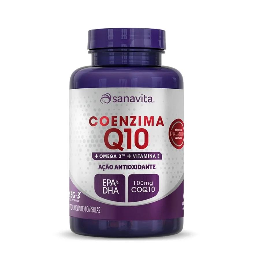 Ômega 3 Mais Coenzima Q10 Premium 60 cápsulas 500mg Sanavita