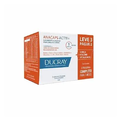 Kit Ducray Anacaps Activ+ 90 Cápsulas