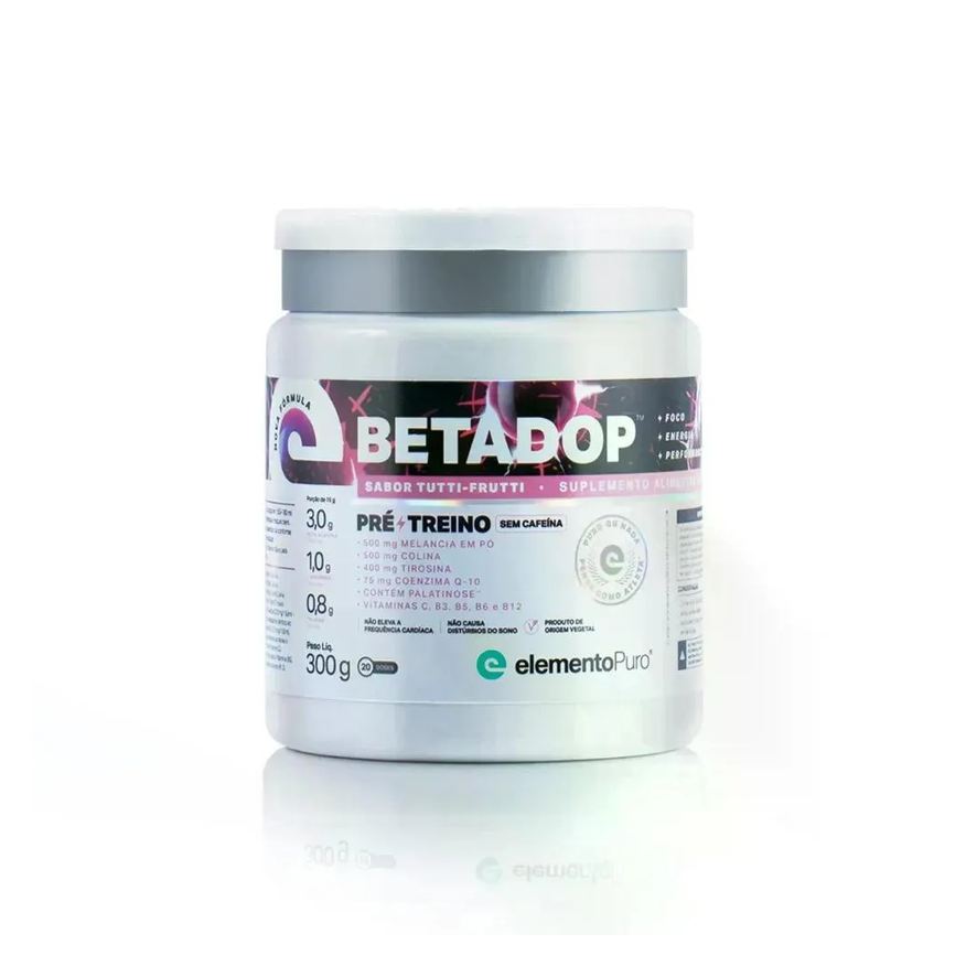 Elemento Pré-treino Puro Beta Alanina Betadop Tutti Frutti 300g