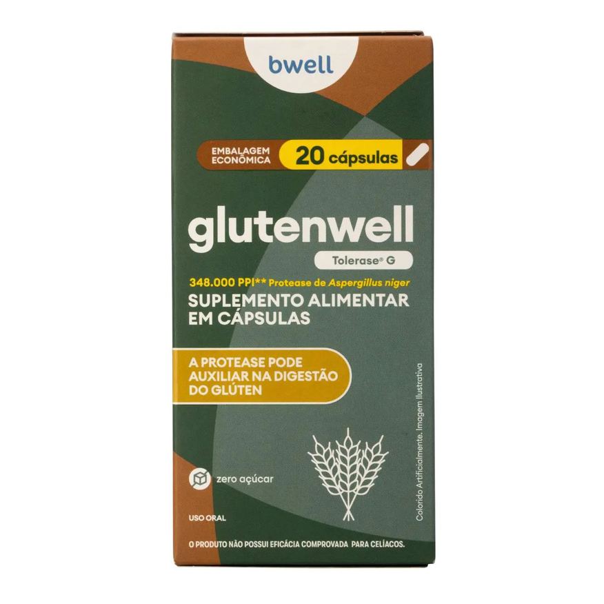 Digestiva Enzima Protease bwell Glutenwell 20 Cápsulas