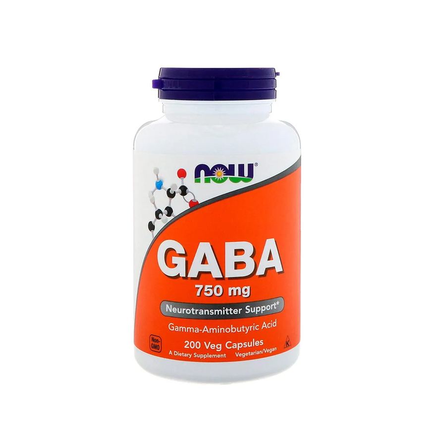 750mg Gaba (200 Vcaps) Now Foods