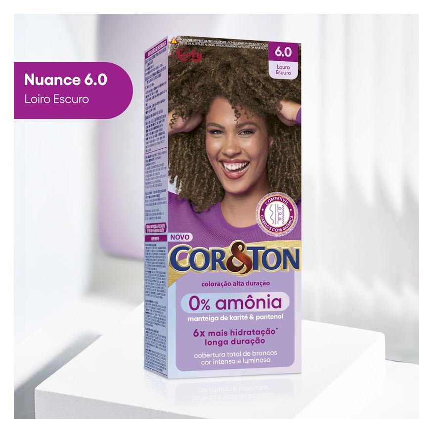 Cor&Ton Tintura Niely 0% Amônia 6.0 Louro Escuro