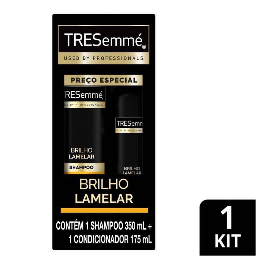 Tresemme Kit Shampoo TRESemmé Brilho Lamelar 350ml 1 Unidade + Condicionador TRESemmé Brilho Lamelar 175ml 1 Unidade